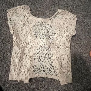 Cream lace shirt